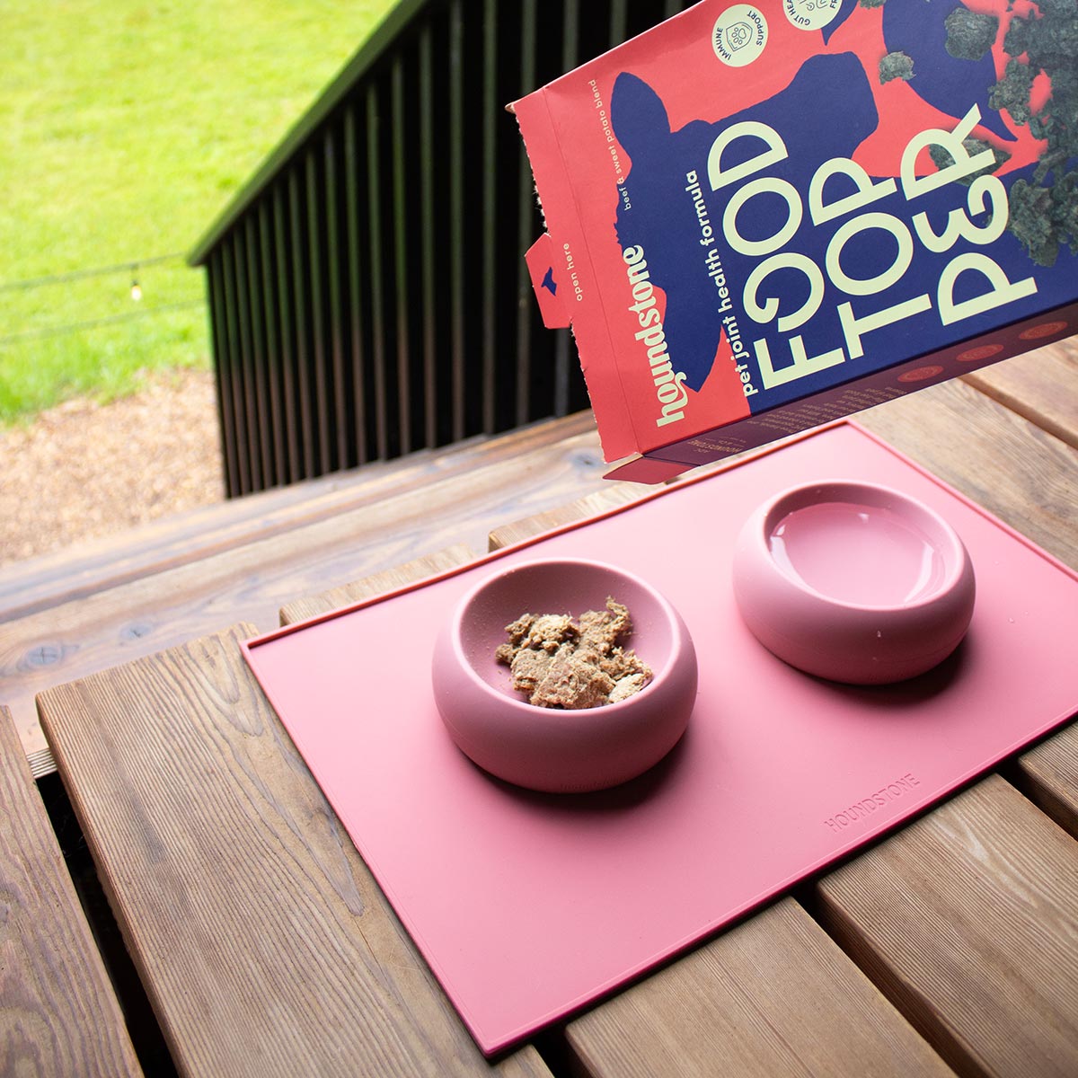 3 Sleek Silicone Dog Bowl and Silicone Dog Bowl Mat Designs by Houndst — free download