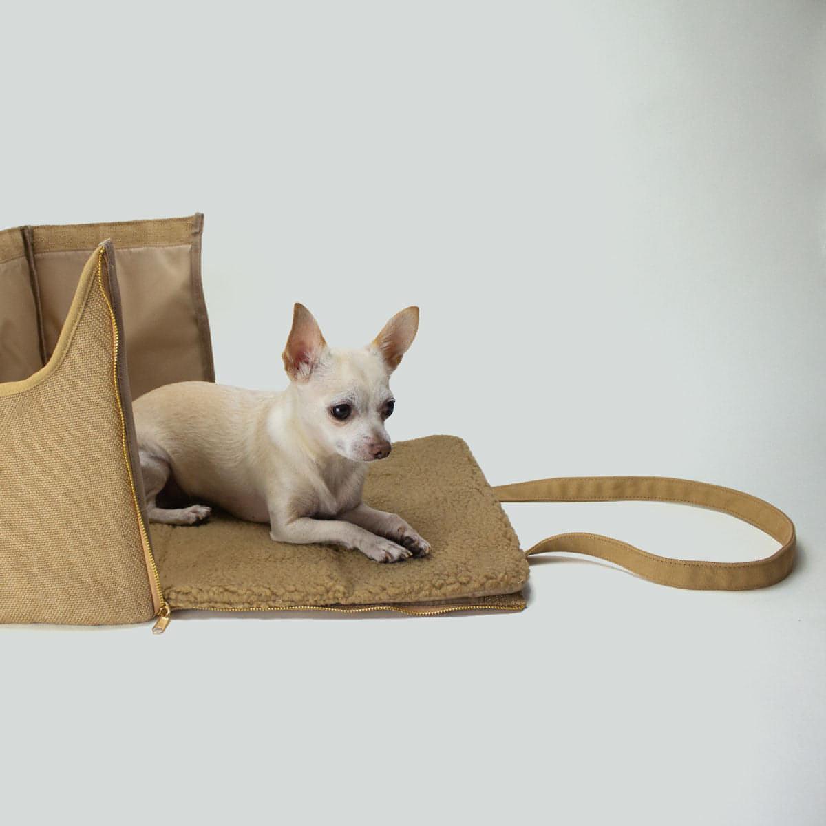 Convertible Dog Carrier - Striped Navy - Zipper