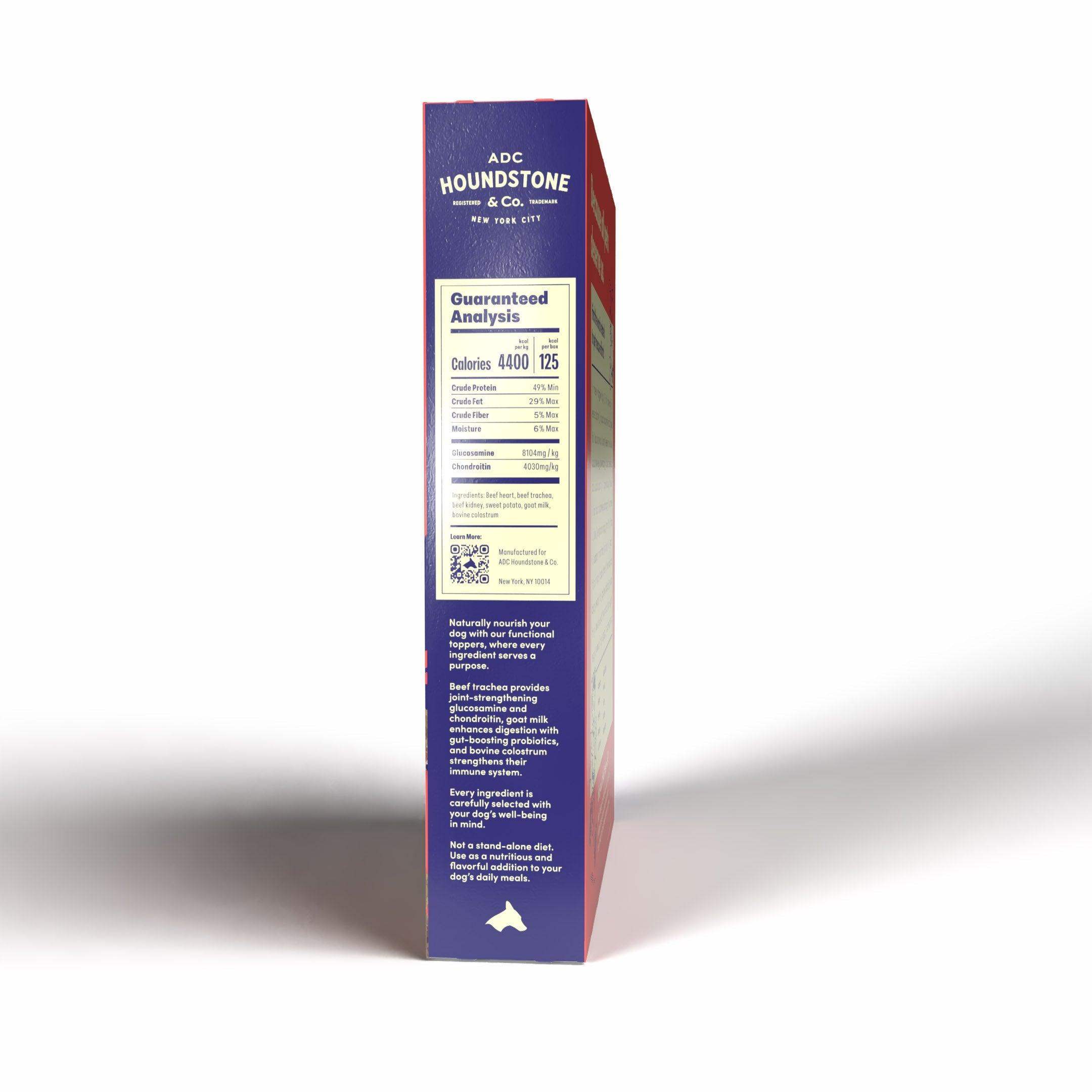 freeze dried dog food toppers joint health formula box side view