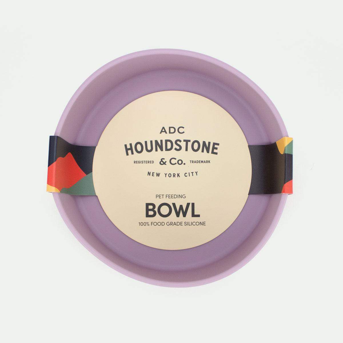 Houndstone BPA Free Silicone Dog Bowl, 4.5 Cups, Dishwasher Safe, Mauve