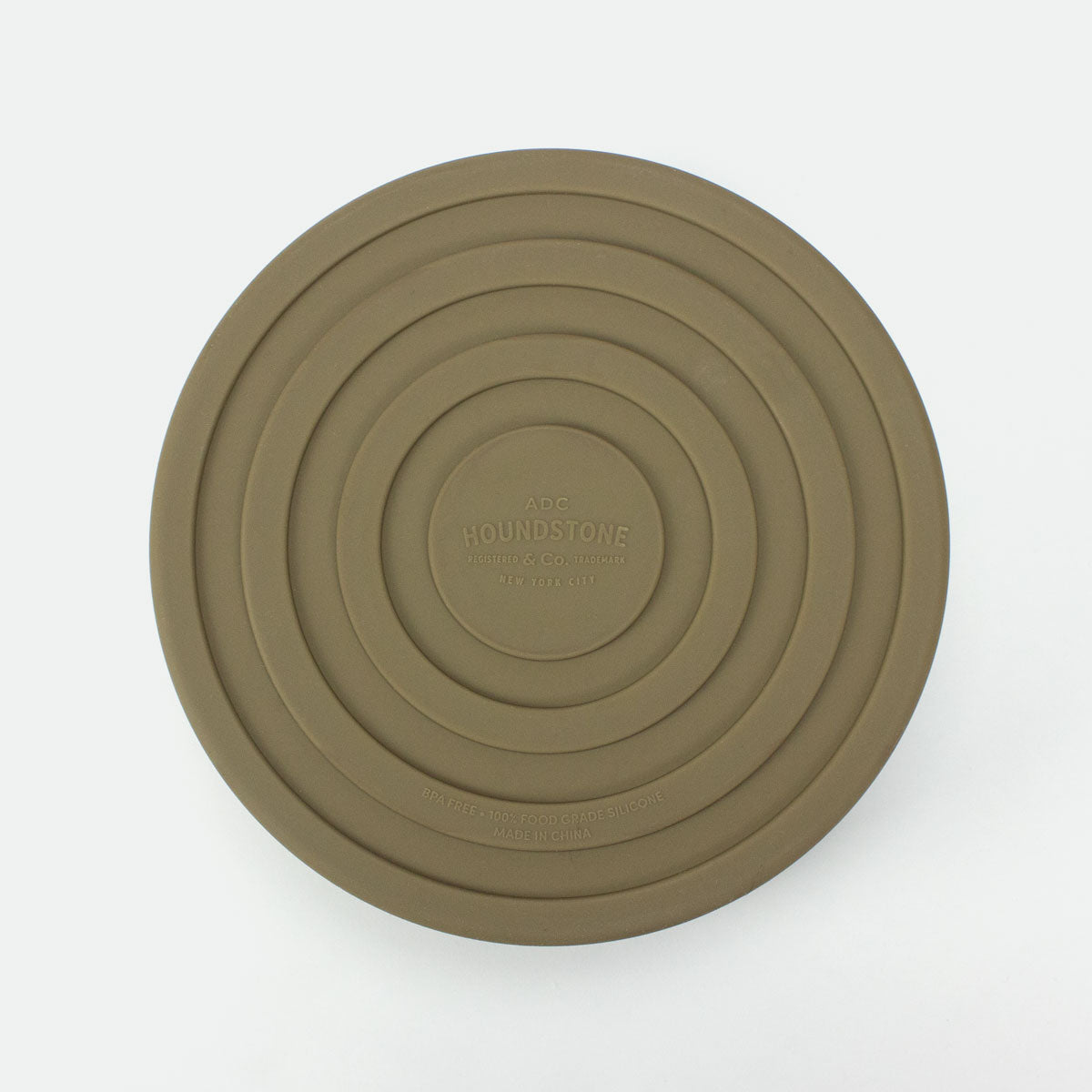 silicone dog bowl olive, bottom view