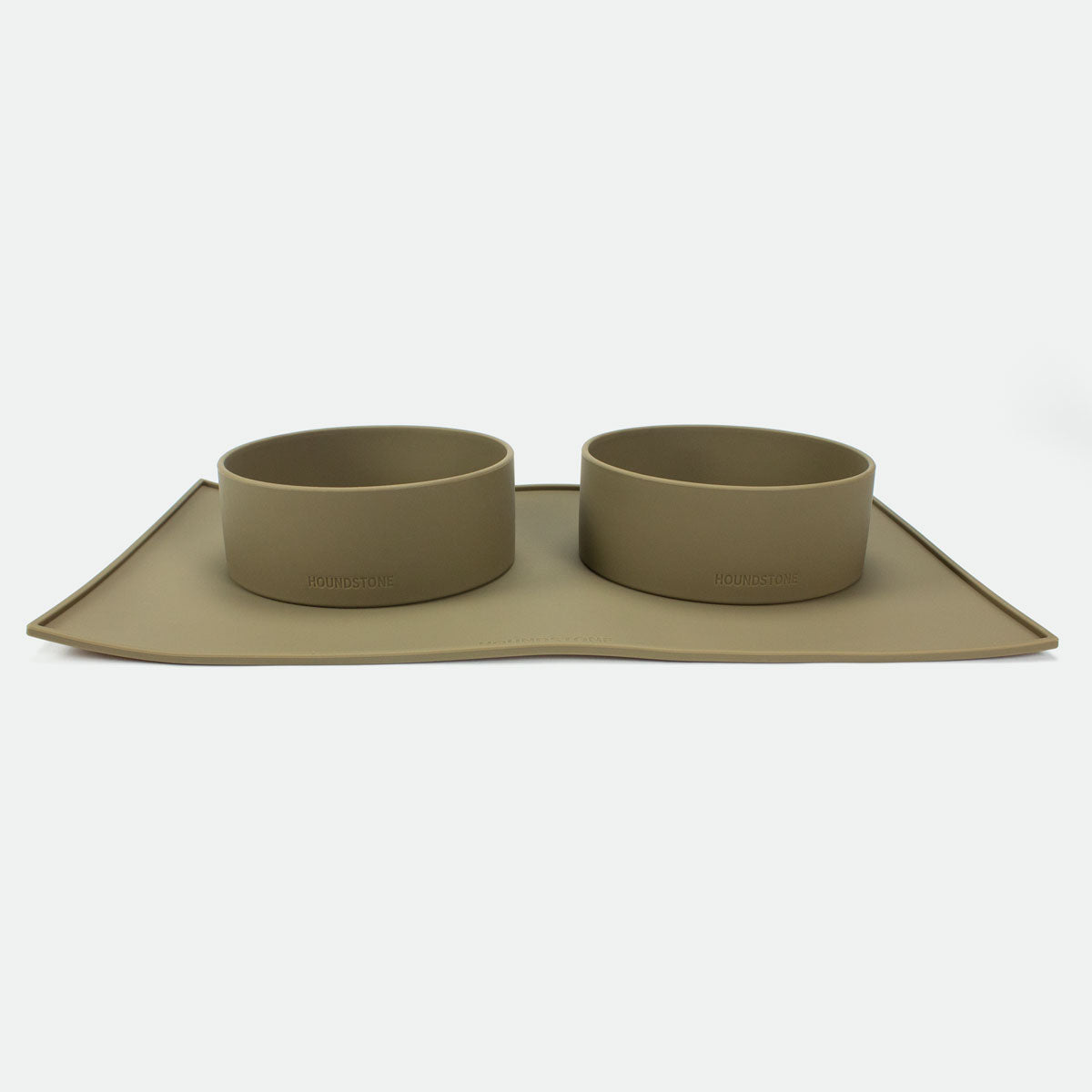 Olive Double Silicone Bowl for Dogs