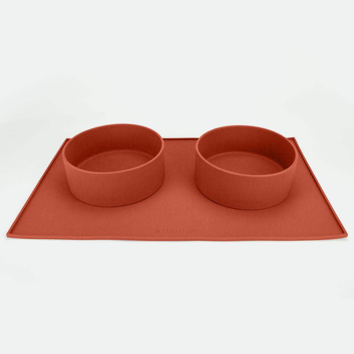 Food Grade Silicone Dog Bowl - Terracotta, 4.5 Cups Volume, Dishwasher Safe, Non-Slip