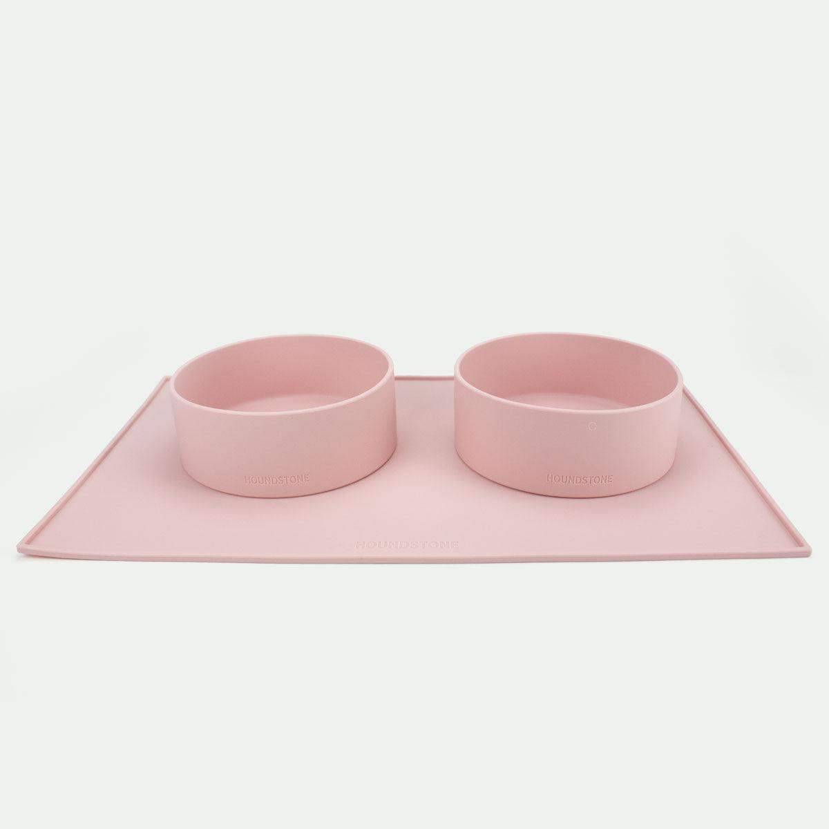 Houndstone silicone pet food mat with bowls