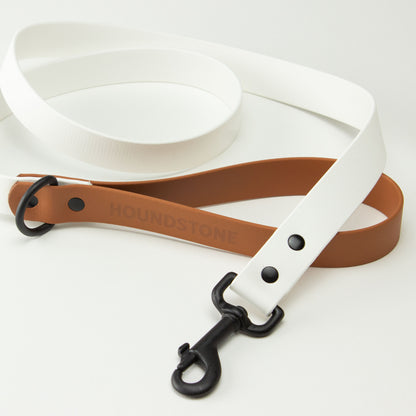 white and brown dog leash