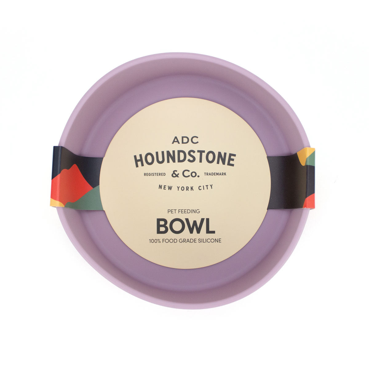 houndstone pony silicone dog bowl in Mauve