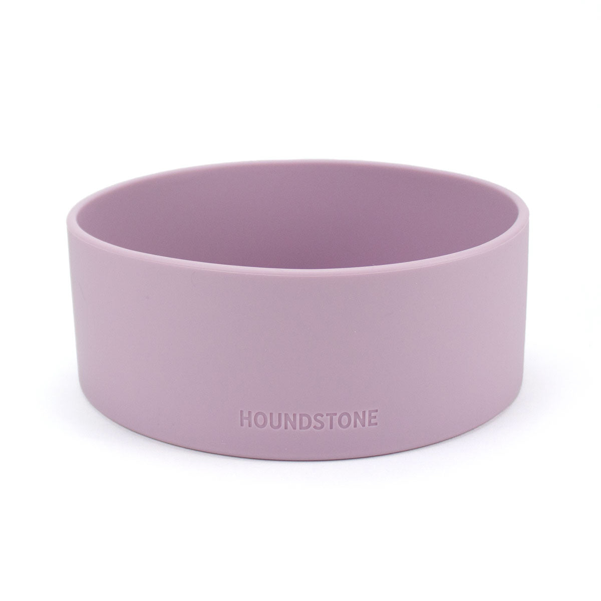 houndstone pony silicone dog bowl in mauve with houndstone logo