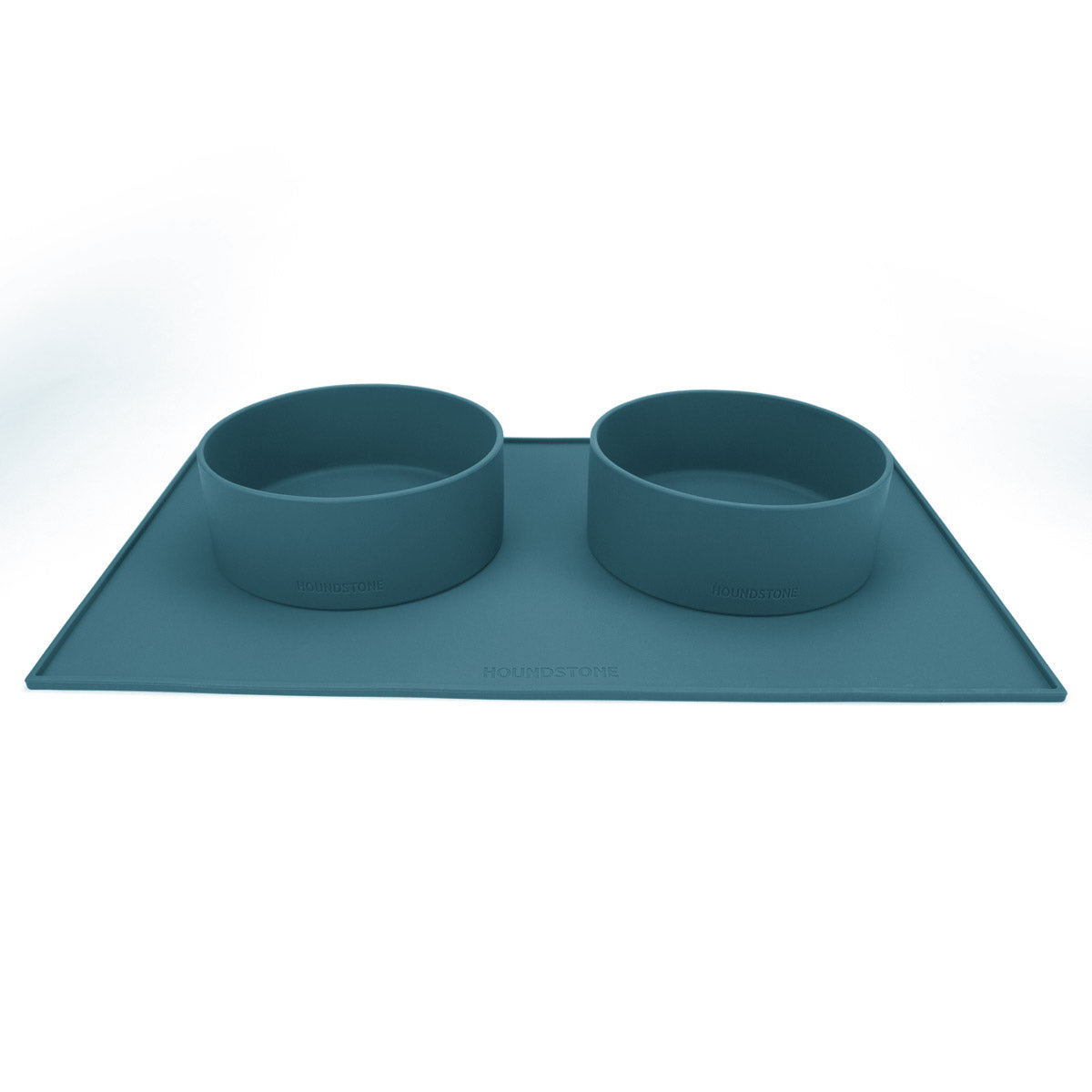 Houndstone BPA Free Silicone Dog Bowl, 4.5 Cups, Dishwasher Safe, Caribbean Seas