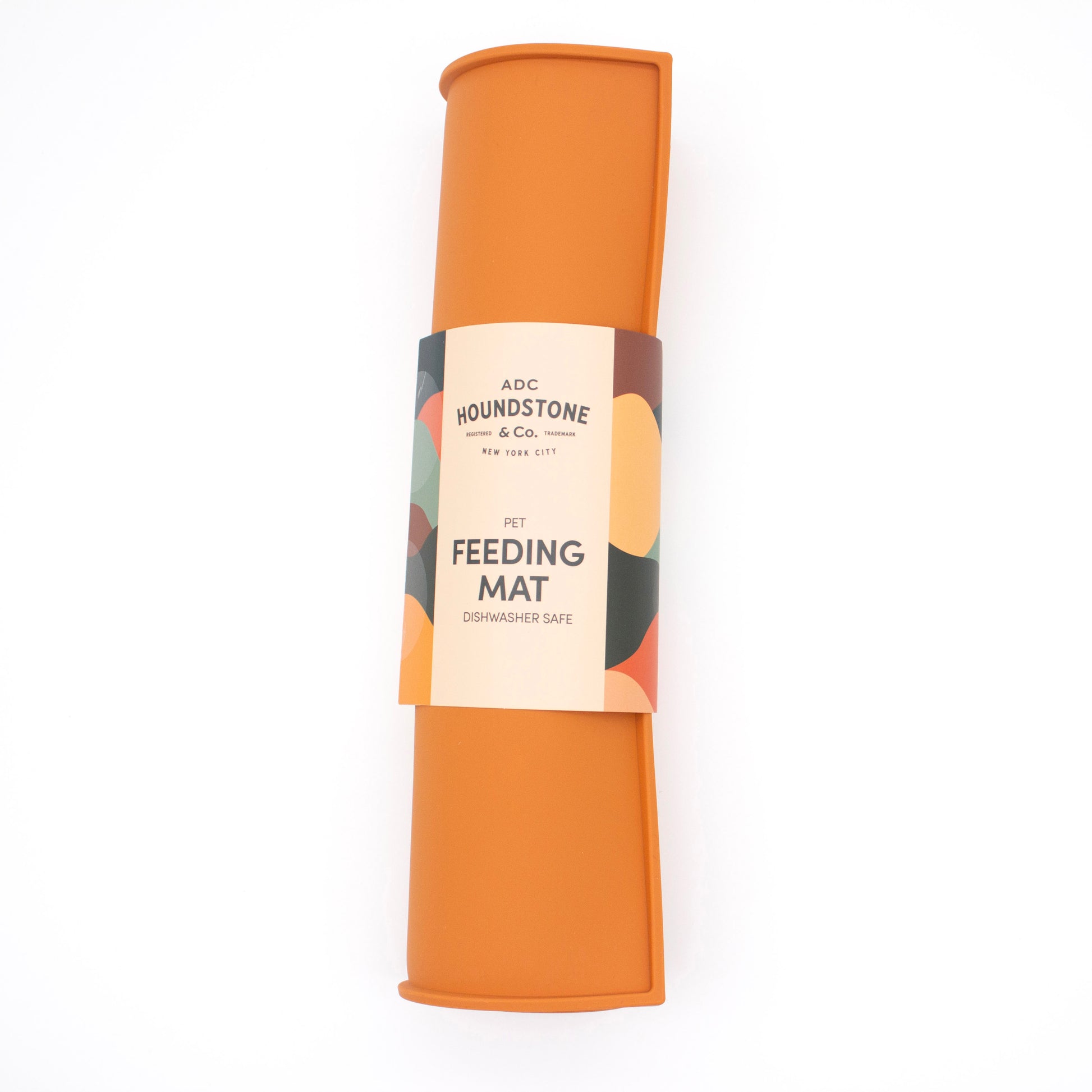 houndstone silicone dog bowl mat in marigold