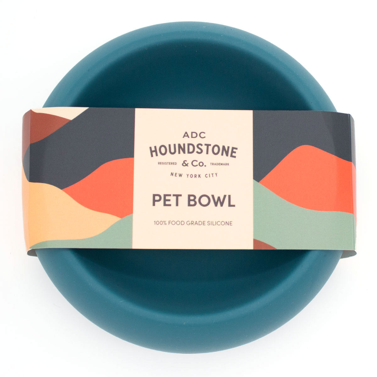 Houndstone Small 1 Cup Silicone Dog Bowl, Food Grade Silicone, BPA Free, Dishwasher Safe