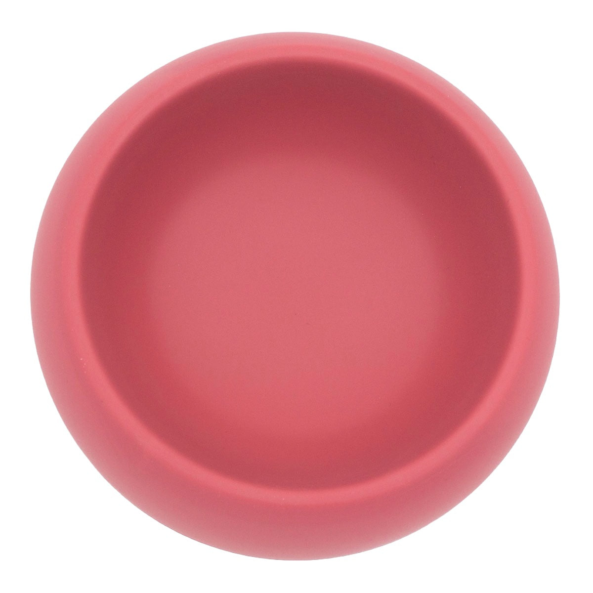 Top view of houndstone coquito silicone dog food bowl in rosewood color