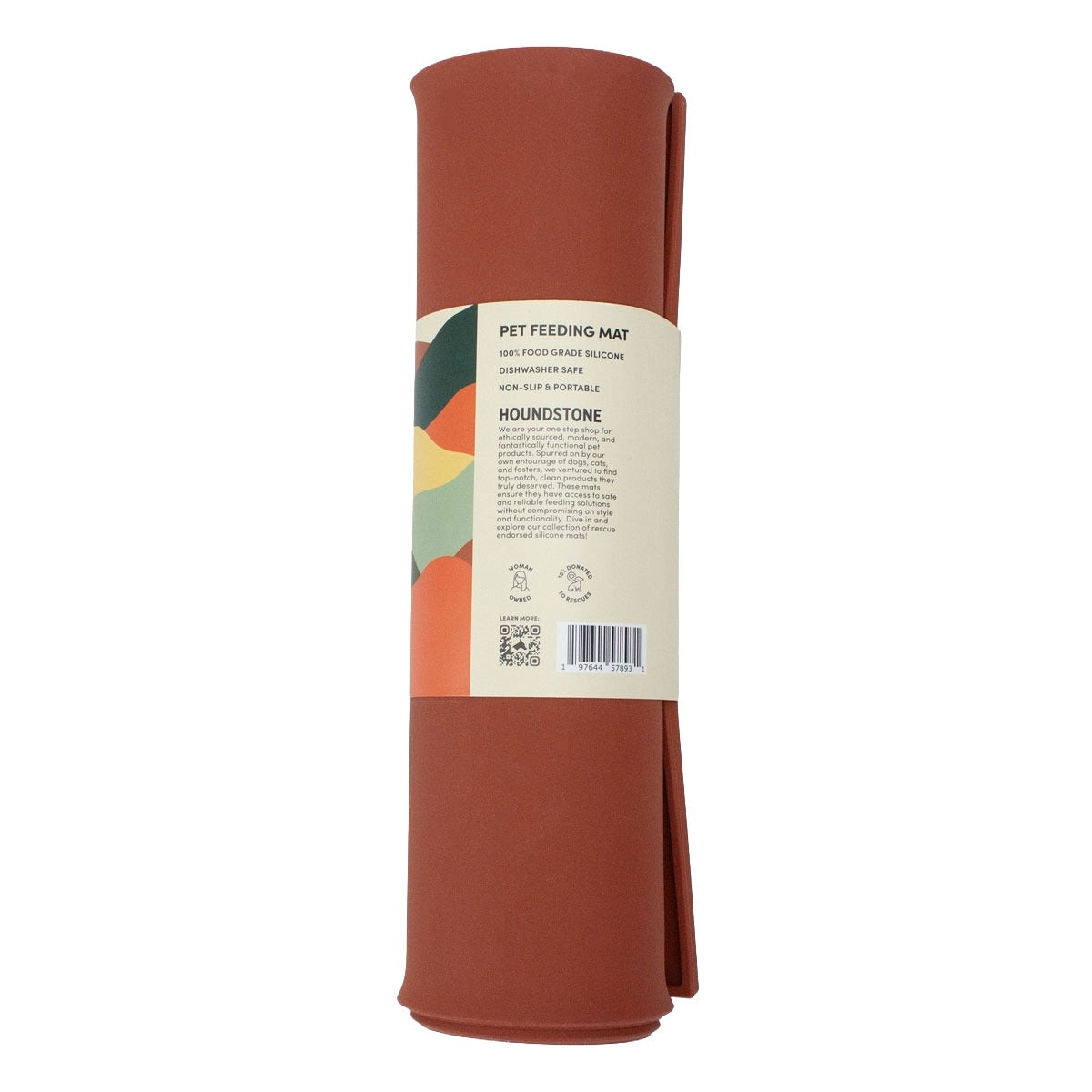 houndstone silicone dog food mat terracotta