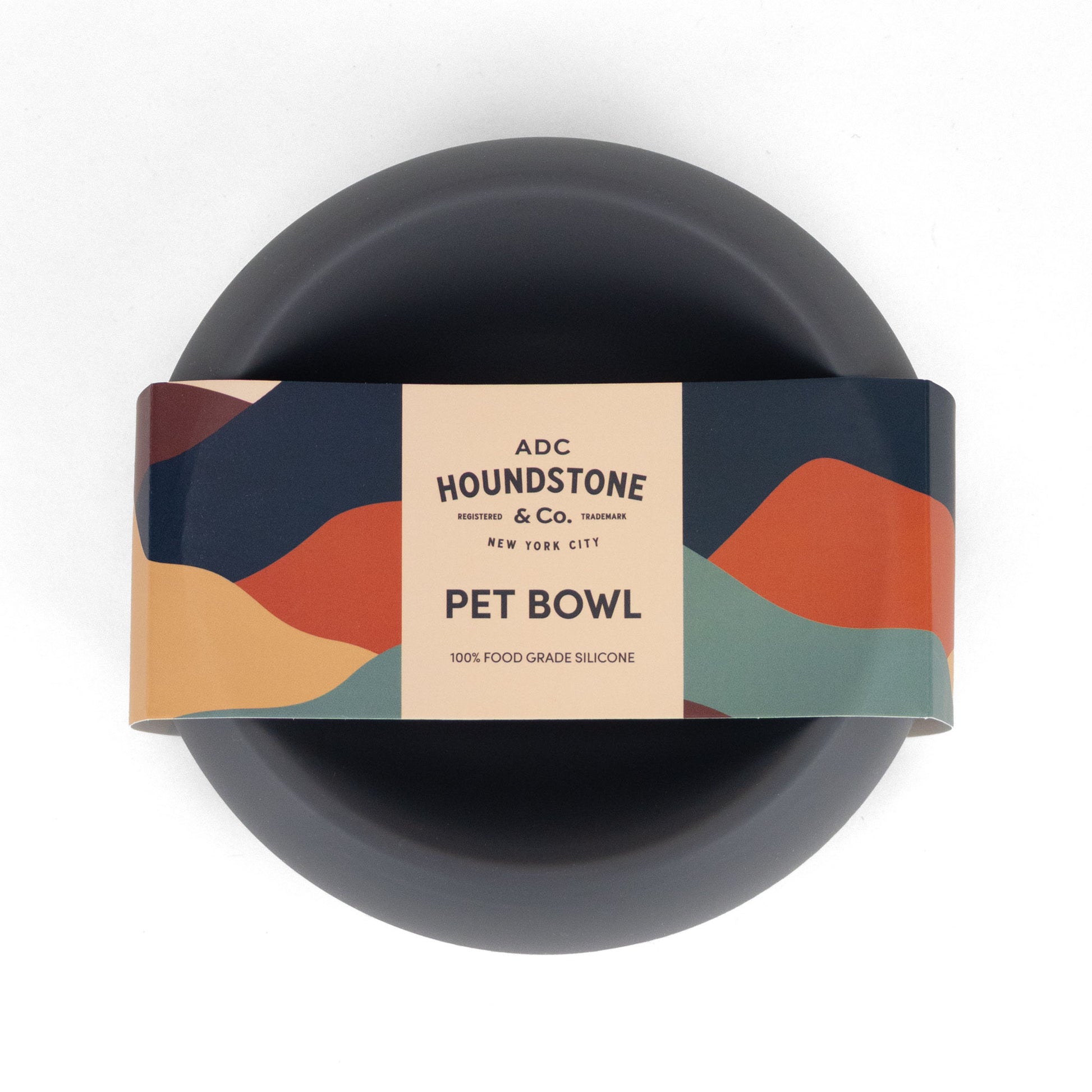 houndstone small dog bowl, charcoal