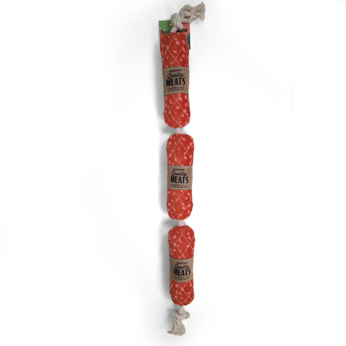 Salami Rope Tug Toy, 2-in-1 with Rope Toy Inside