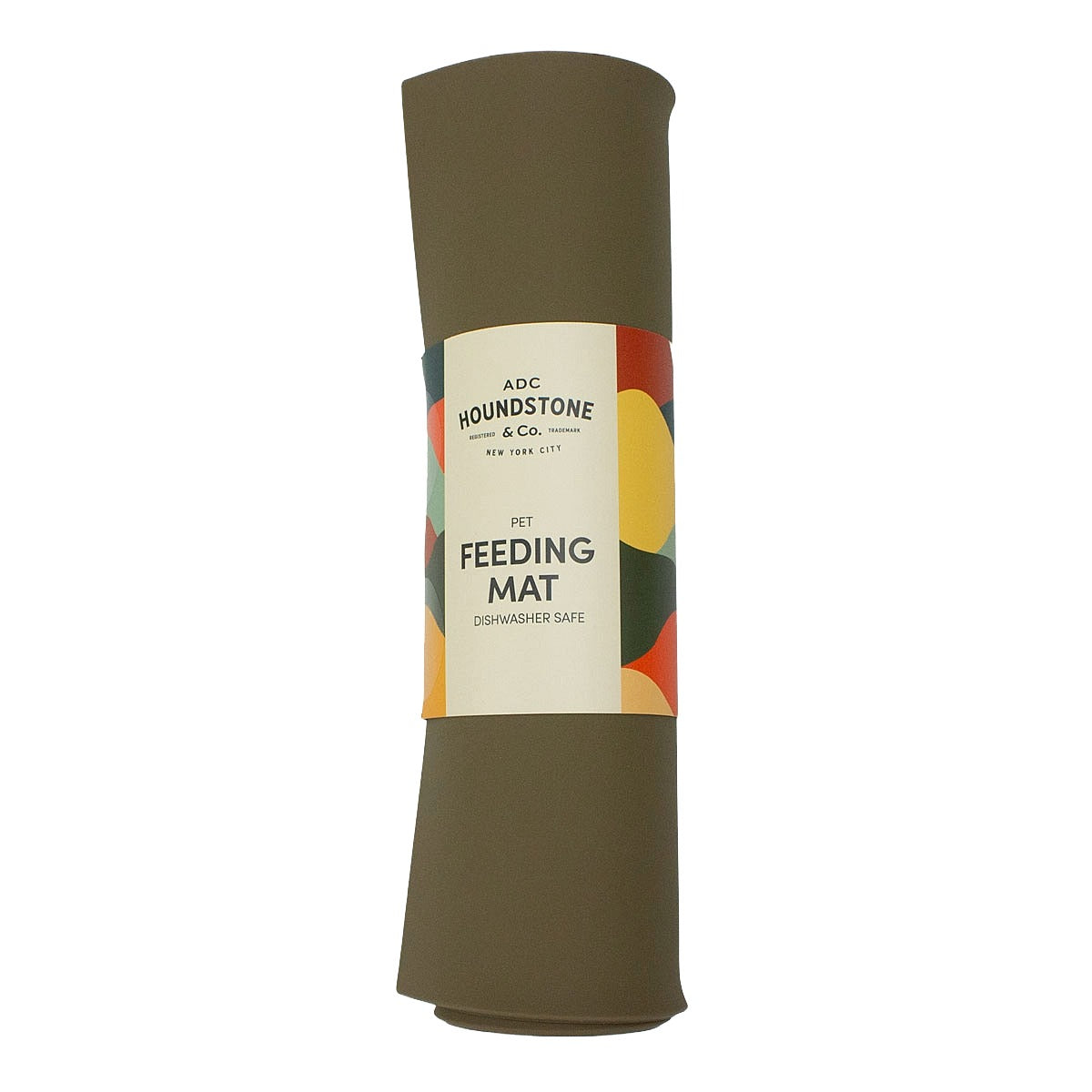 houndstone silicone dog food mat olive 