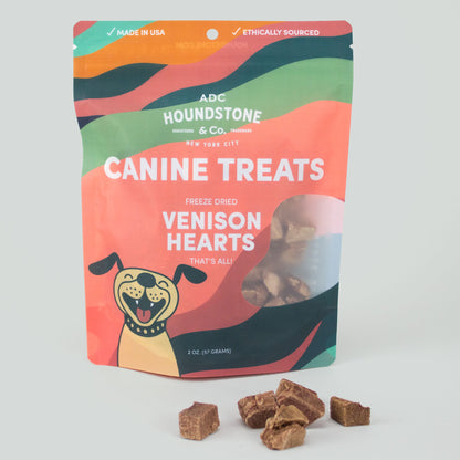 Venison Hearts Freeze-Dried Dog Treats