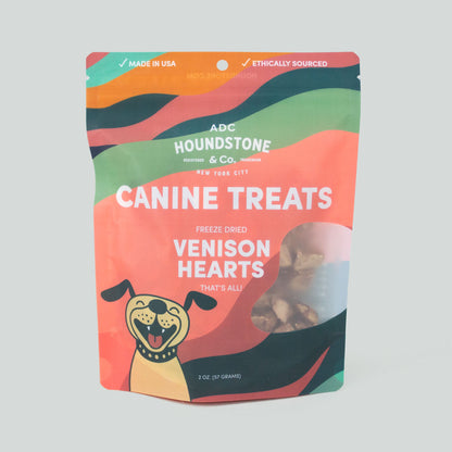 Venison Hearts Freeze-Dried Dog Treats