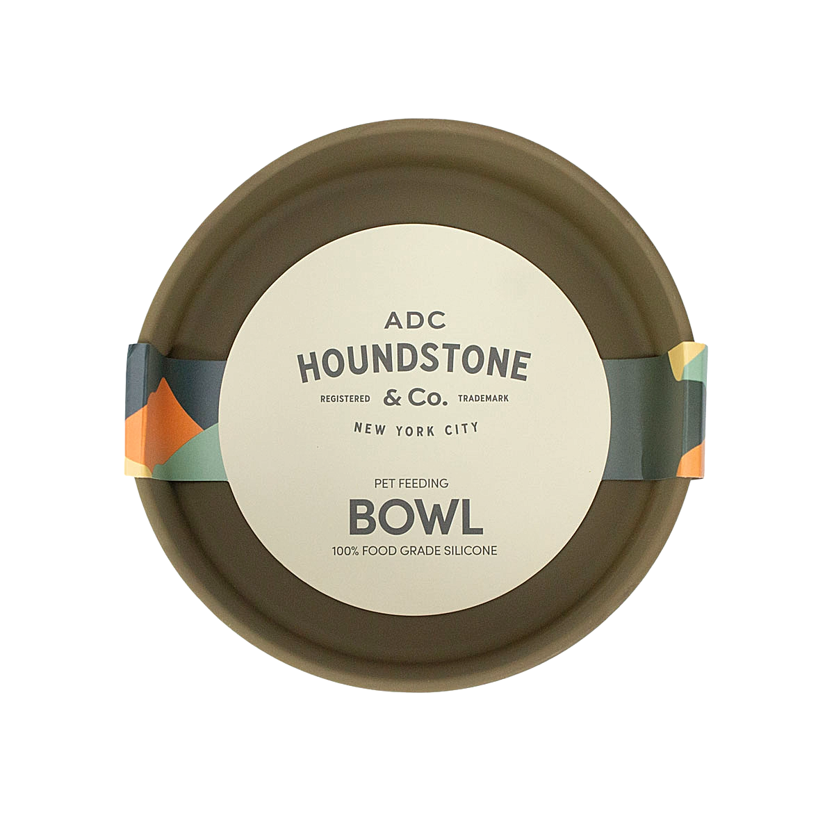 houndstone silicone dog bowl in olive