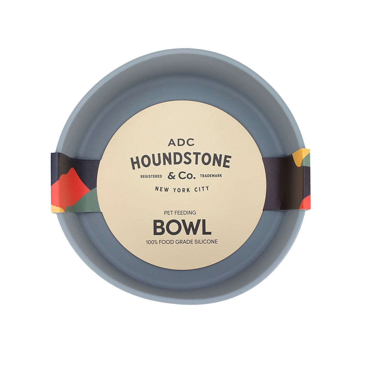 houndstone pony silicone dog bowl in slate grey