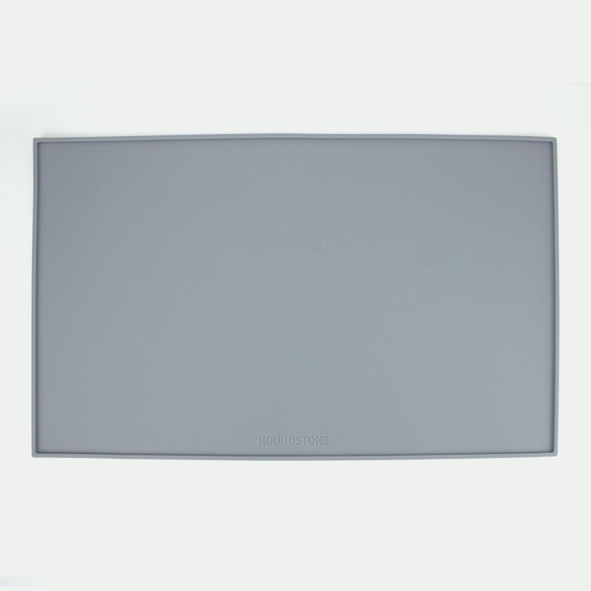Houndstone silicone cat and dog food mat in slate grey