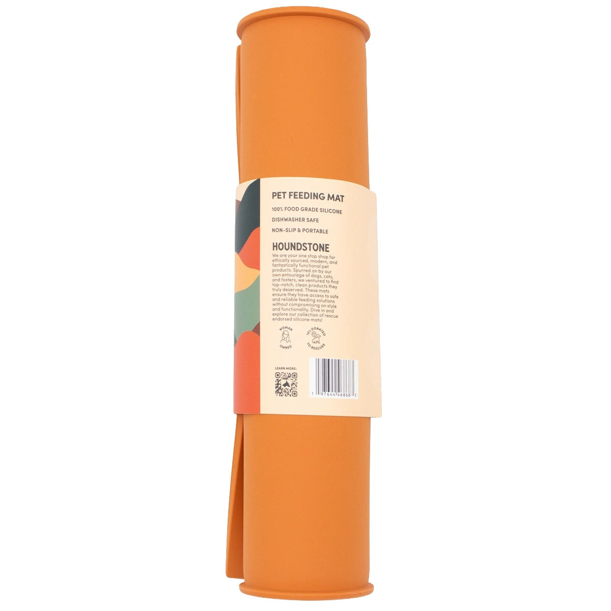 houndstone silicone dog bowl mat in marigold 