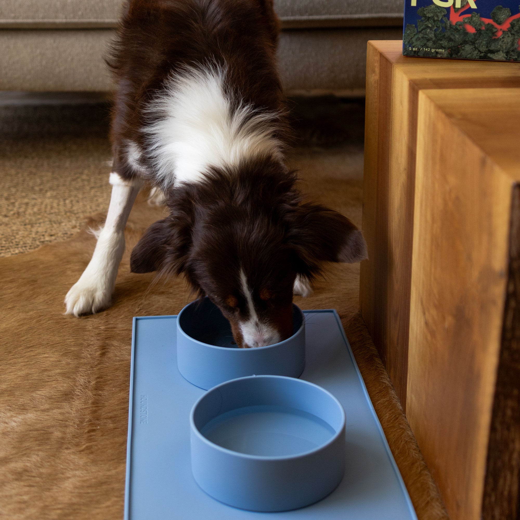 Silicone Dog Bowl Mat, Sky Blue