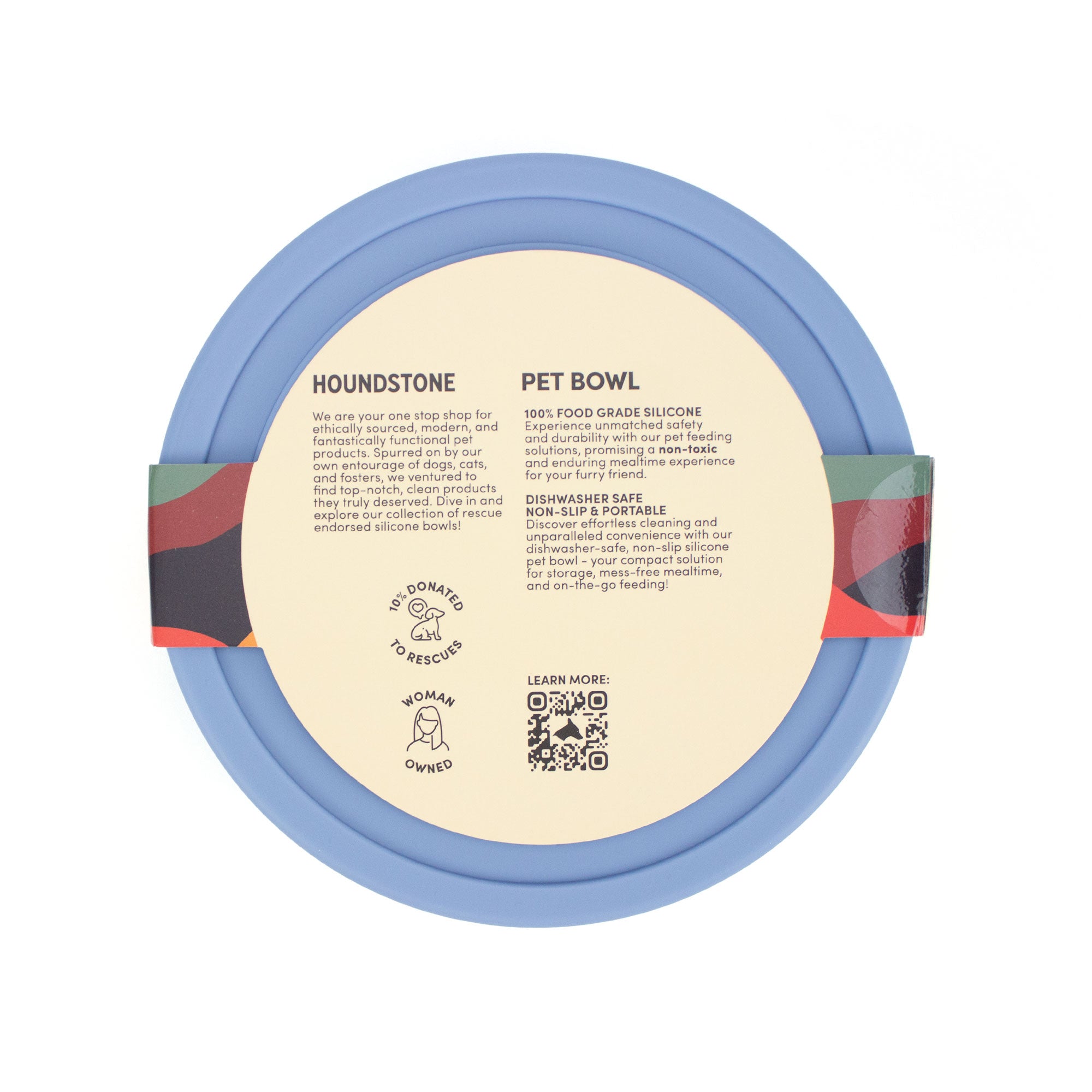 The Pony Silicone Dog Bowl, 4.5 Cups, Sky Blue