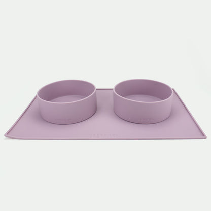 Silicone Pet Feeding Mat / Pet Placemat, Mauve, Food Grade Silicone, Dishwasher Safe, Floor Protection From Spills, Dog/Cat