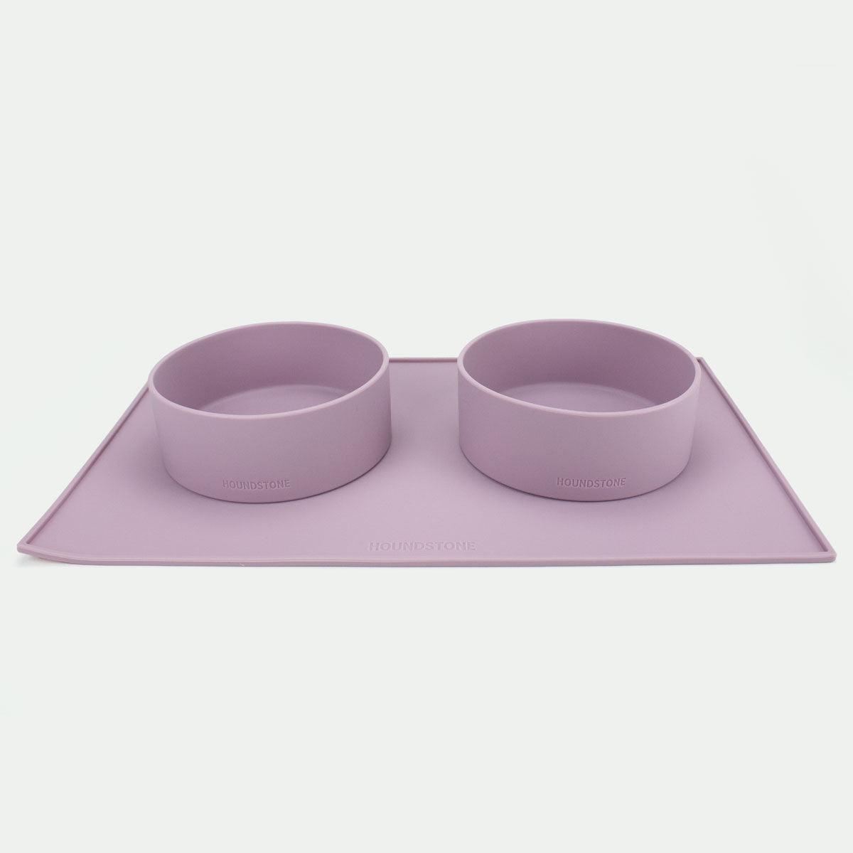 Houndstone silicone pet food mat in mauve