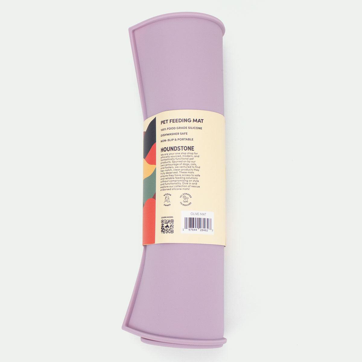 Houndstone silicone pet food mat in mauve