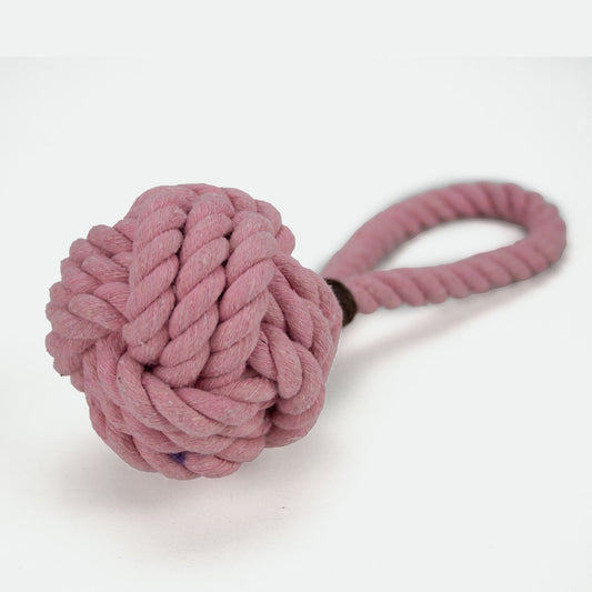 Small Monkey Fist Durable Dog Toy - Pink/Purple