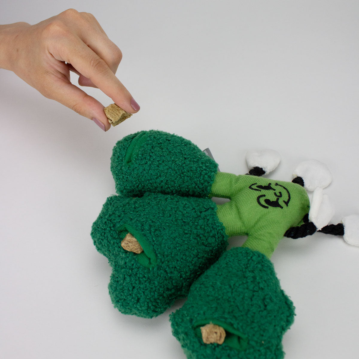 The "Eat Your Greens" Broccoli Interactive Dog Toy with Treat Pockets, Mental Stimulation Dog Toy