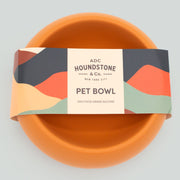 Houndstone Small 1 Cup Silicone Dog Bowl, Dishwasher Safe, Marigold