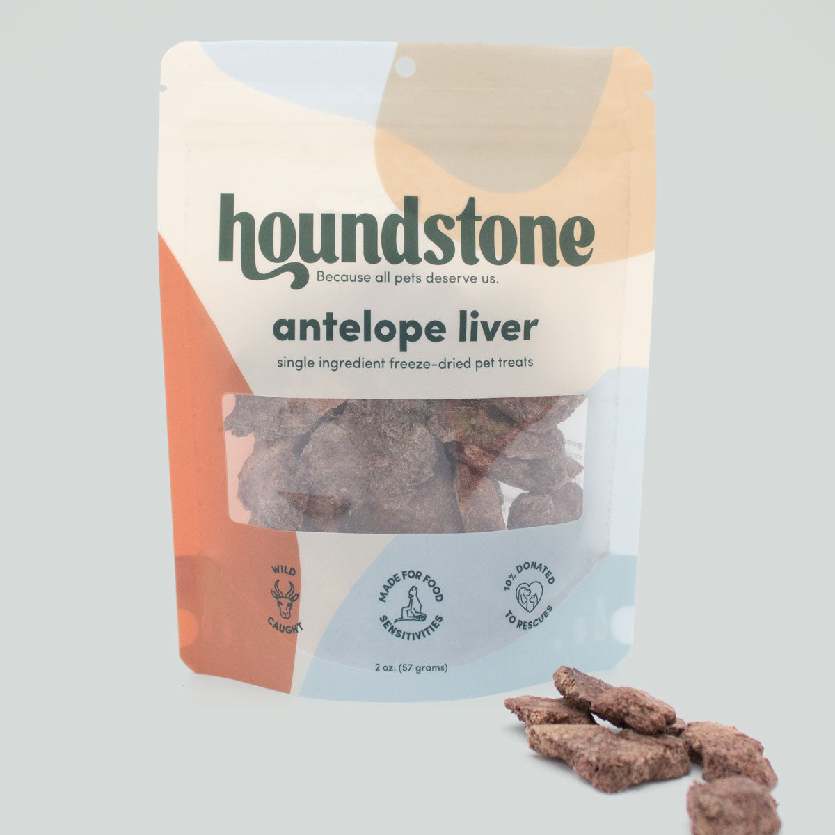 Antelope Liver Freeze-Dried Dog Treats, 2 oz bag - All-Natural & Ethically Sourced, Made in USA