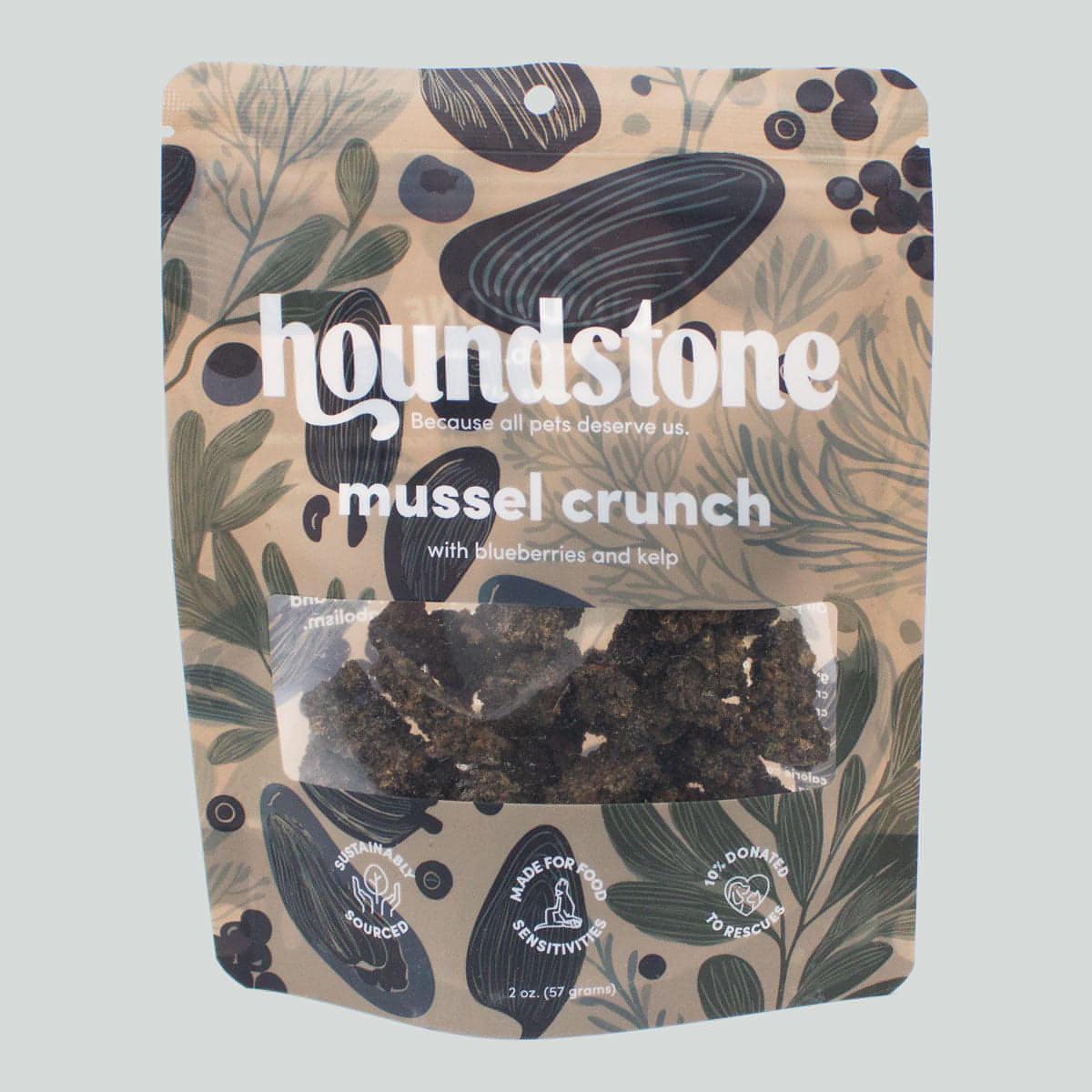 houndstone freeze dried dog treats mussel crunch