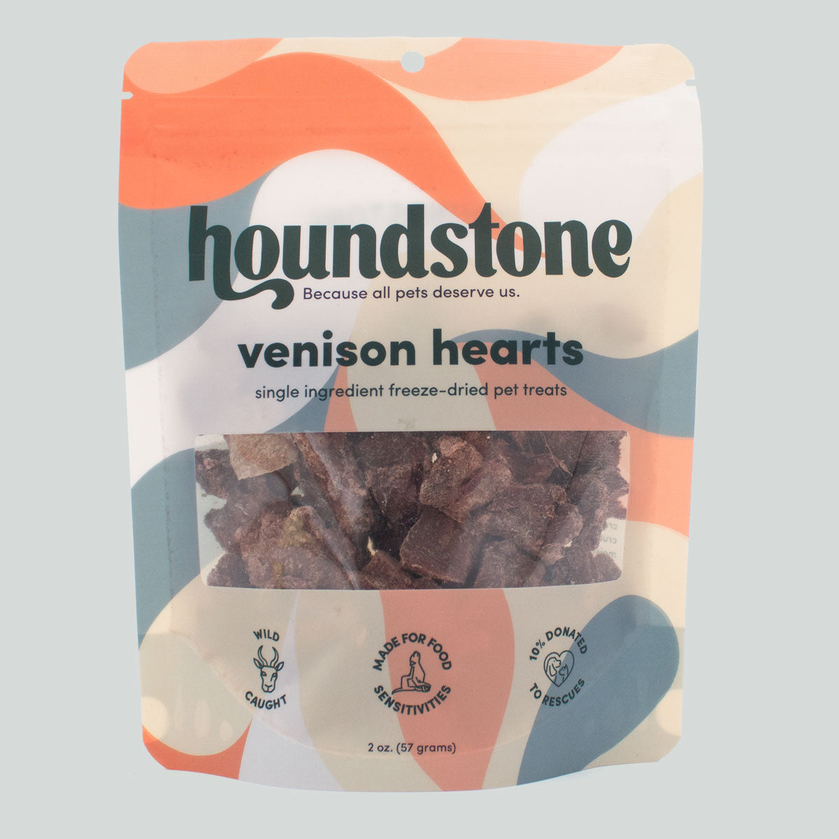 Venison Hearts Freeze-Dried Dog Treats, 2 oz Bag - All-Natural & Ethically Sourced, Made in USA