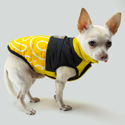 Reversible Dog Puffer Vest - "Sunny Side Up"