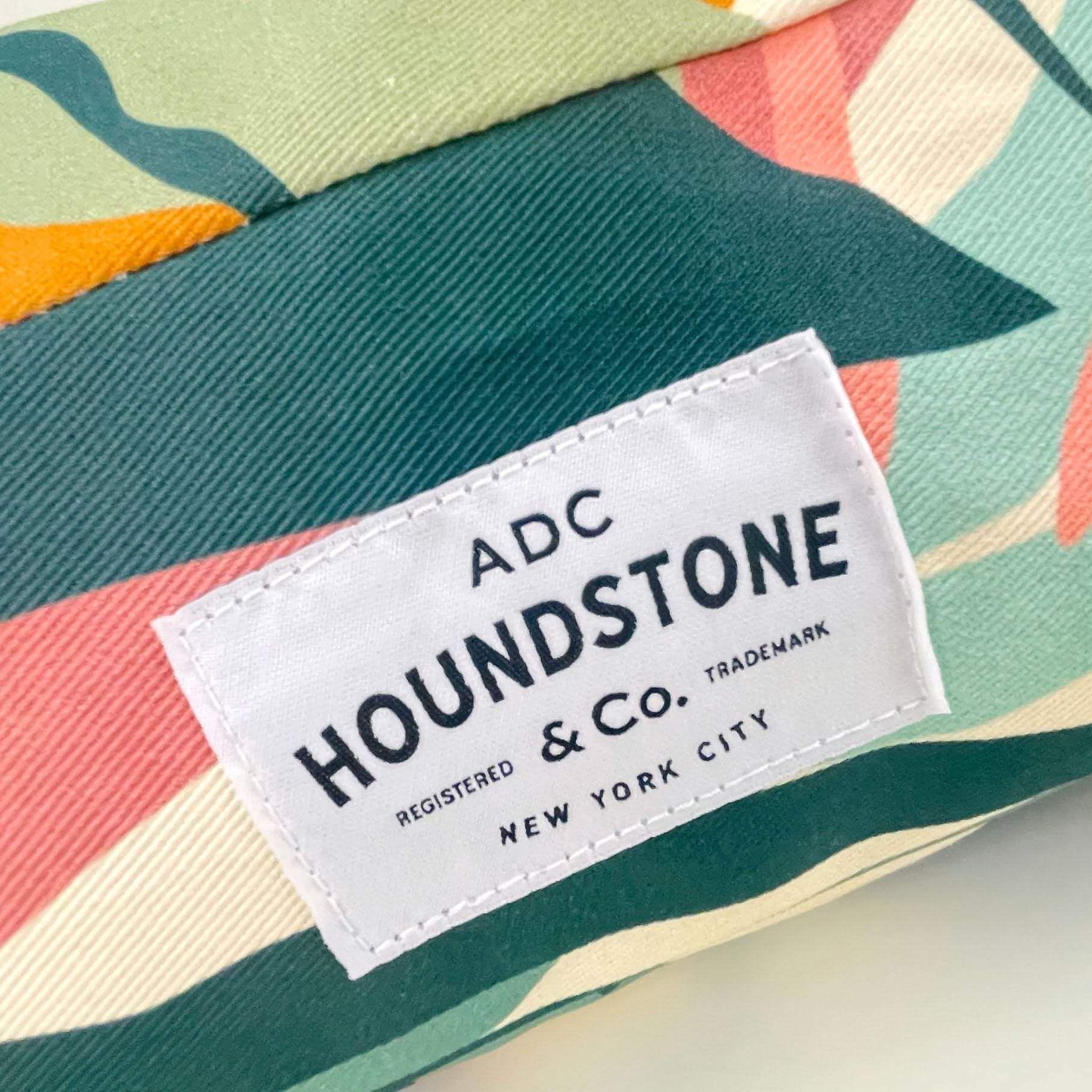Houndstone Dog Bed, Waterproof Liner, Made in USA - Abstract Tropics